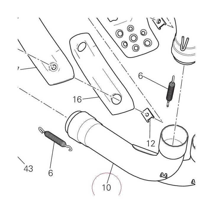 Pipe, exhaust center 57211691BA