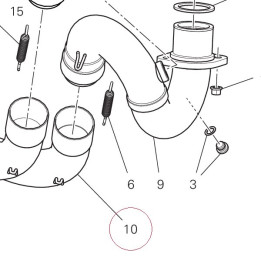Pipe, exhaust center 57211861AB