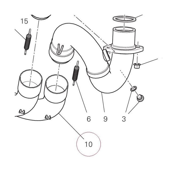 Pipe, exhaust center 57211861AB