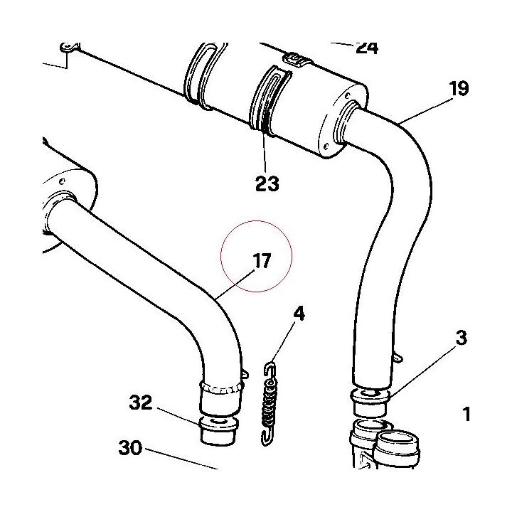 Right silencer 57310391B