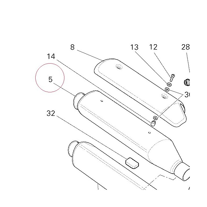 Silencer, upper 57310771E