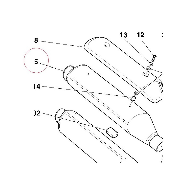 Silencer, upper 57310772A