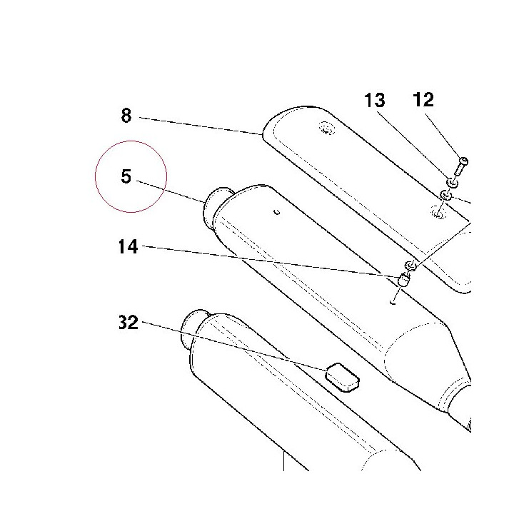 Silencer, upper remus 57310773A