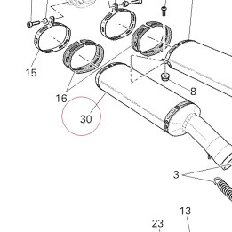 Right silencer 57310991B