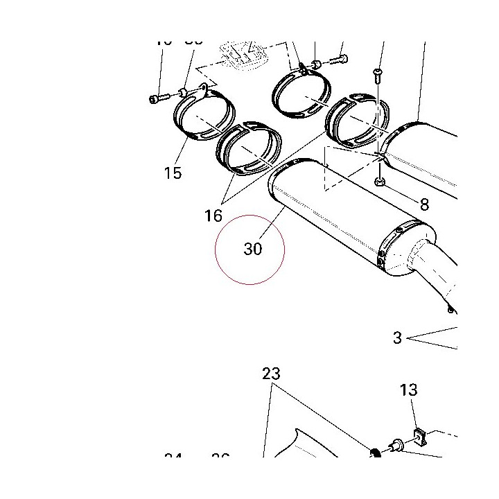 Right silencer 57310992C