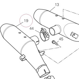 Right silencer 57311051B