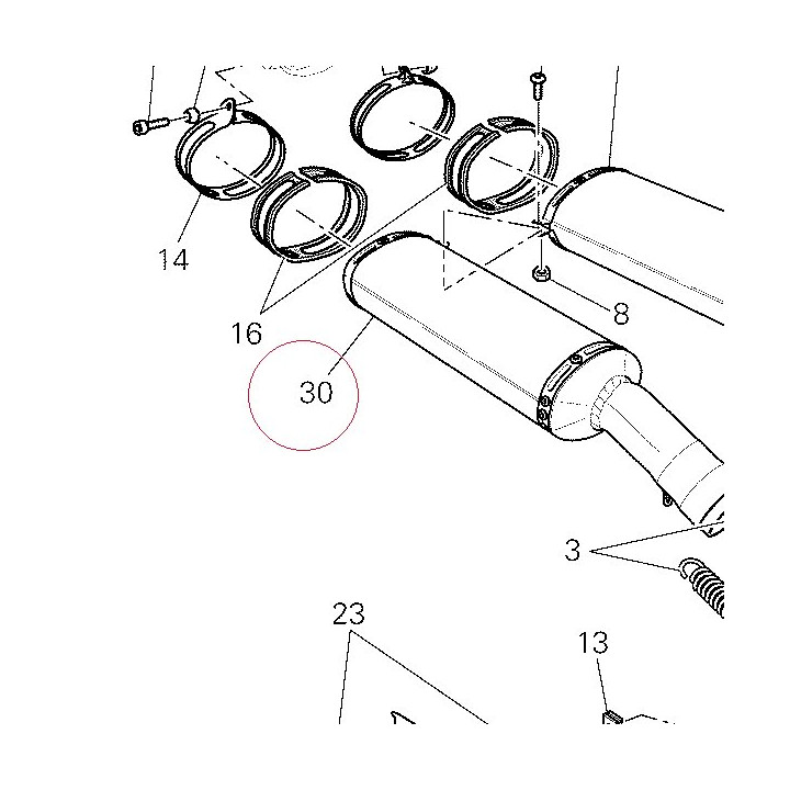 Right silencer 57311101A