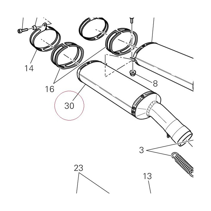 Right silencer 57311181A