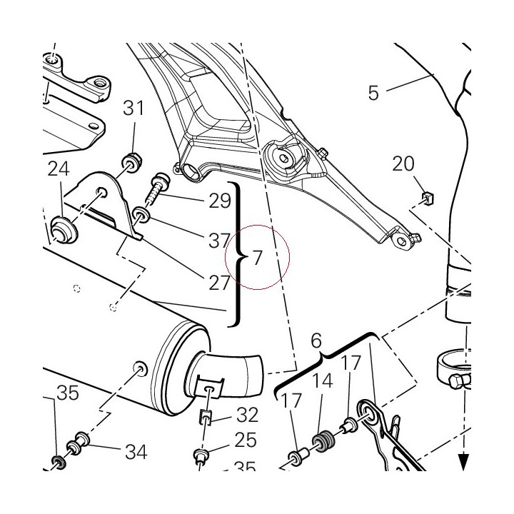 Right silencer 57313072A