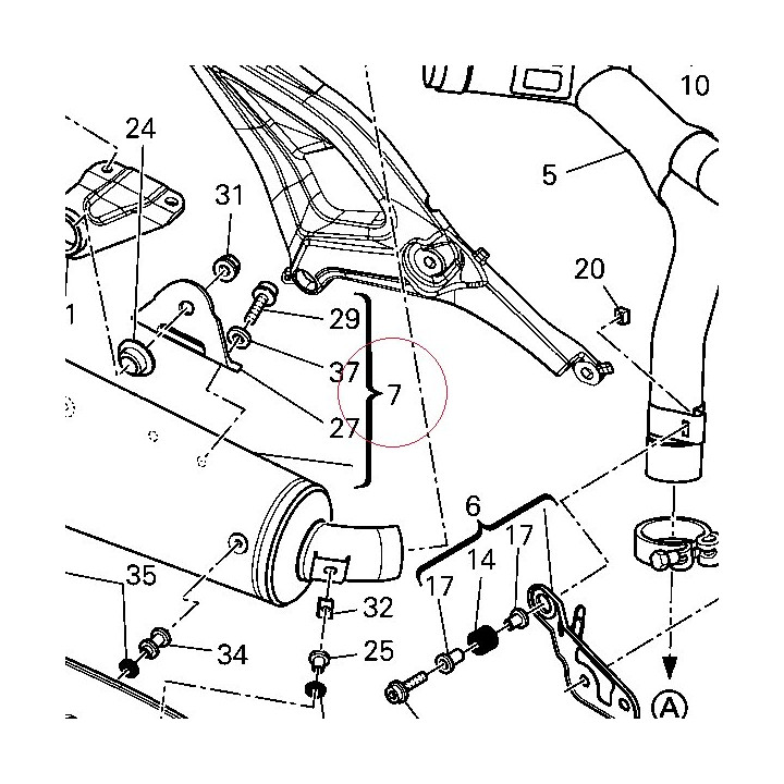Right silencer 57313081A