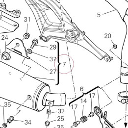 Right silencer 57313101A