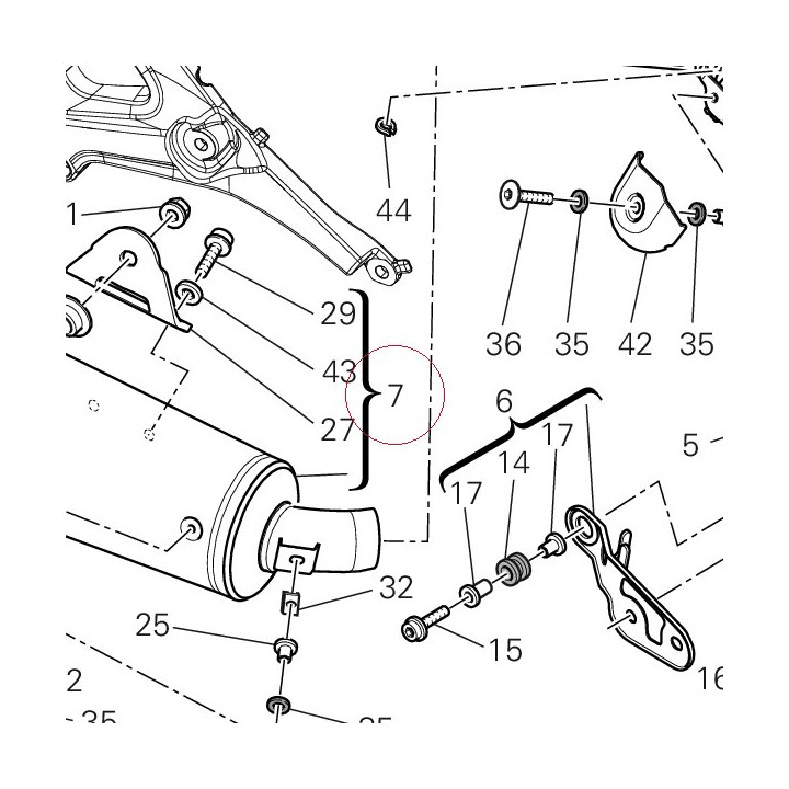 Right silencer 57313141A