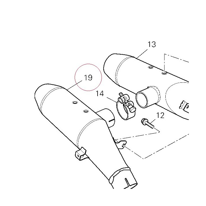 Right silencer 57313161A