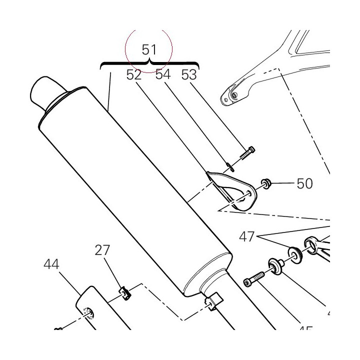Right silencer 573P3392A