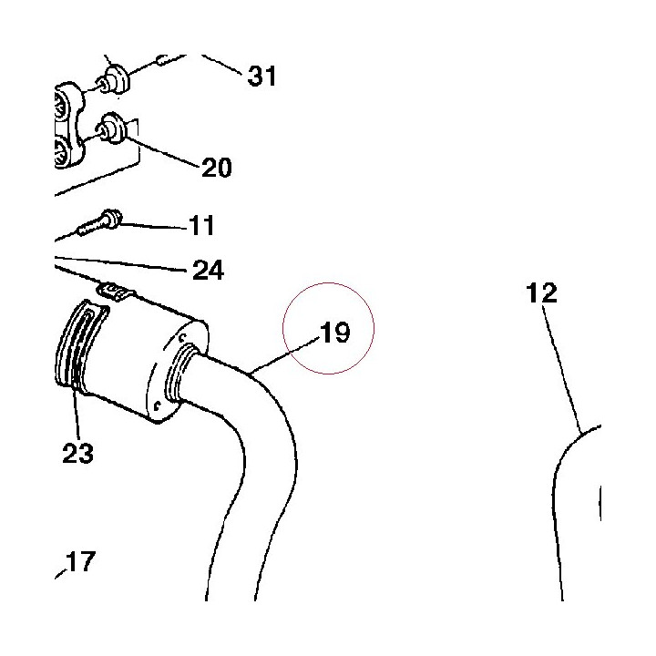 Left silencer 57410393A