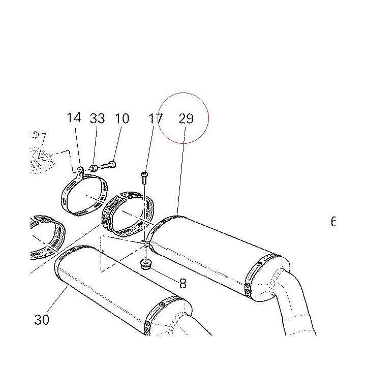Left silencer 57410961B