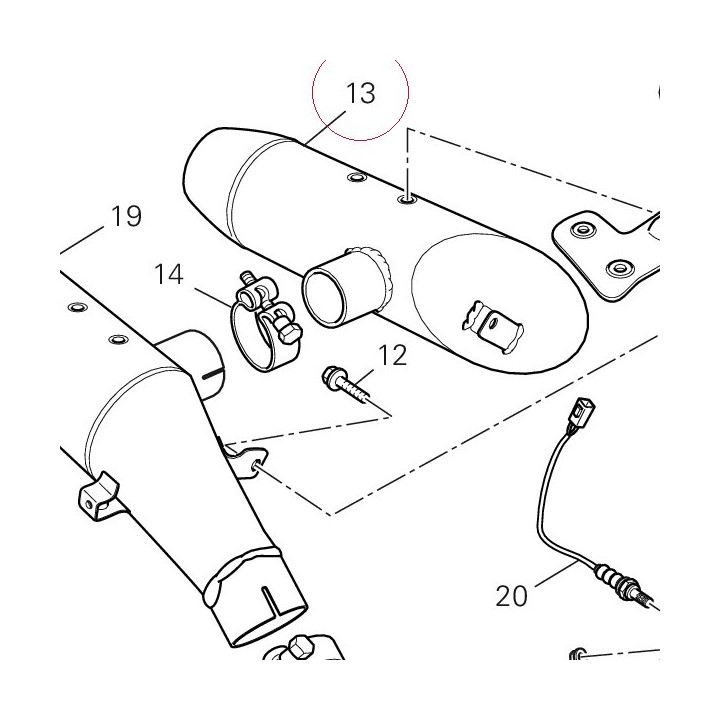 Left silencer 57411051B