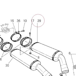 Left silencer 57412961E