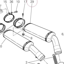Left silencer 57412961I