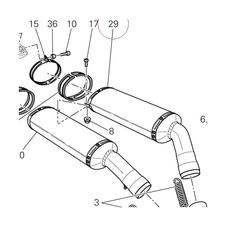 Left silencer 57412961I