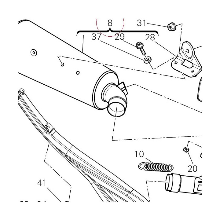 Left silencer 57413042A
