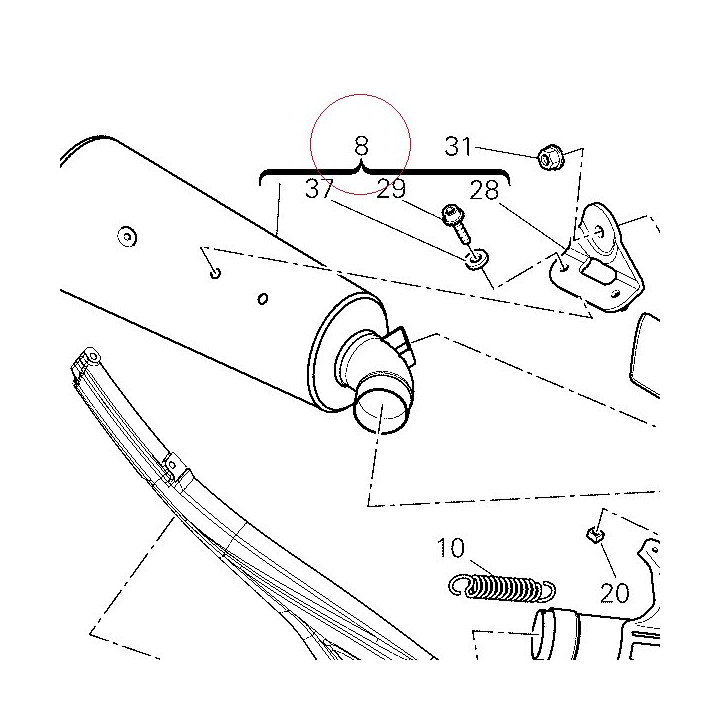 Left silencer 57413051A