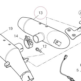 Left silencer 57413111A