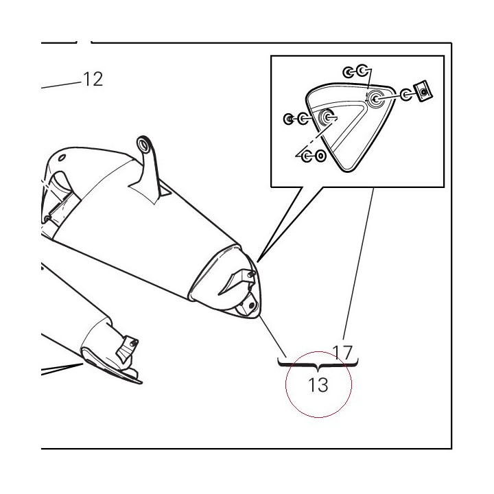 Left silencer 57422012AA