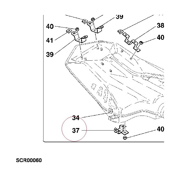 Bracket, silencer 57610461A
