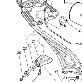 Bracket, right silencer 57610631A