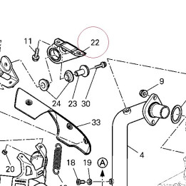 Bracket, left silencer 57610641A