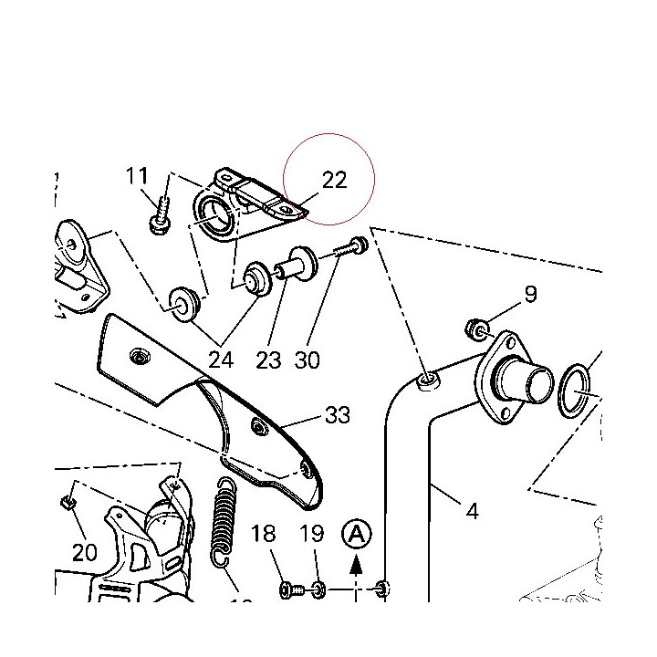 Bracket, left silencer 57610641A