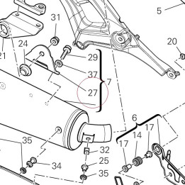 Bracket, right silencer 57610661A