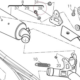 Bracket, muffler left 57610711A