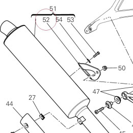 Bracket, right silencer 57610791AA