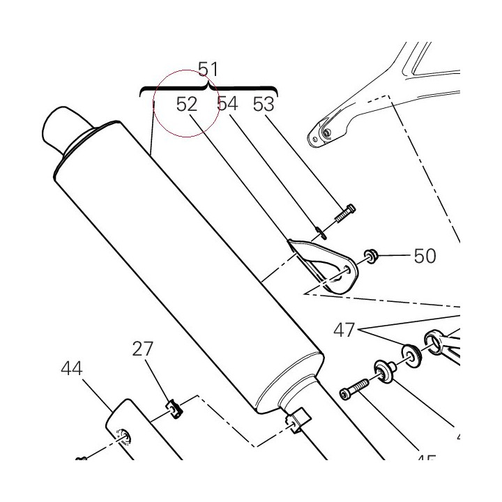 Bracket, right silencer 57610791AA