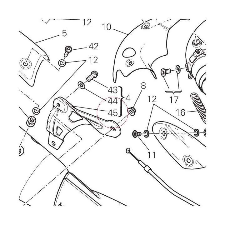 Bracket, silencer 57610851A