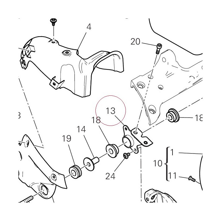 Bracket, silencer 57610921C