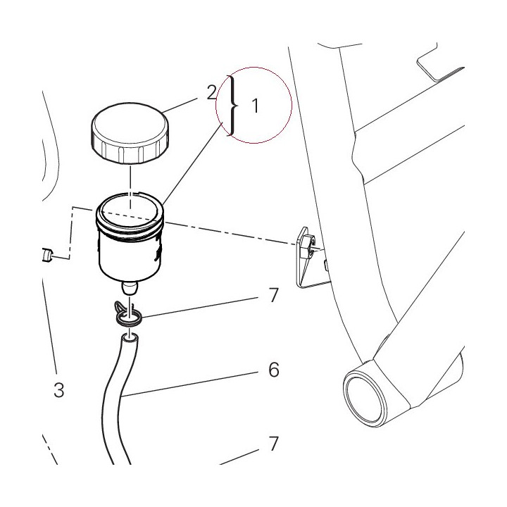 Reservoir, brake fluid 58540011A