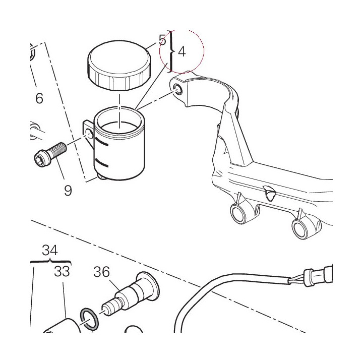 Reservoir, brake fluid 58540081A