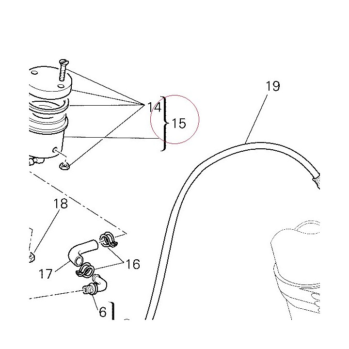 Reservoir, brake fluid 58540091A