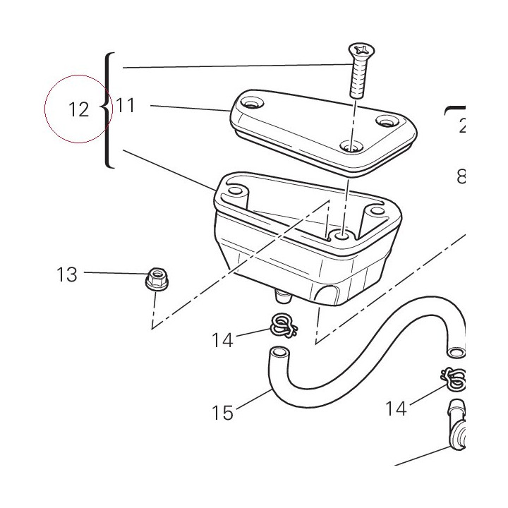 Clutch oil tank 58540101A