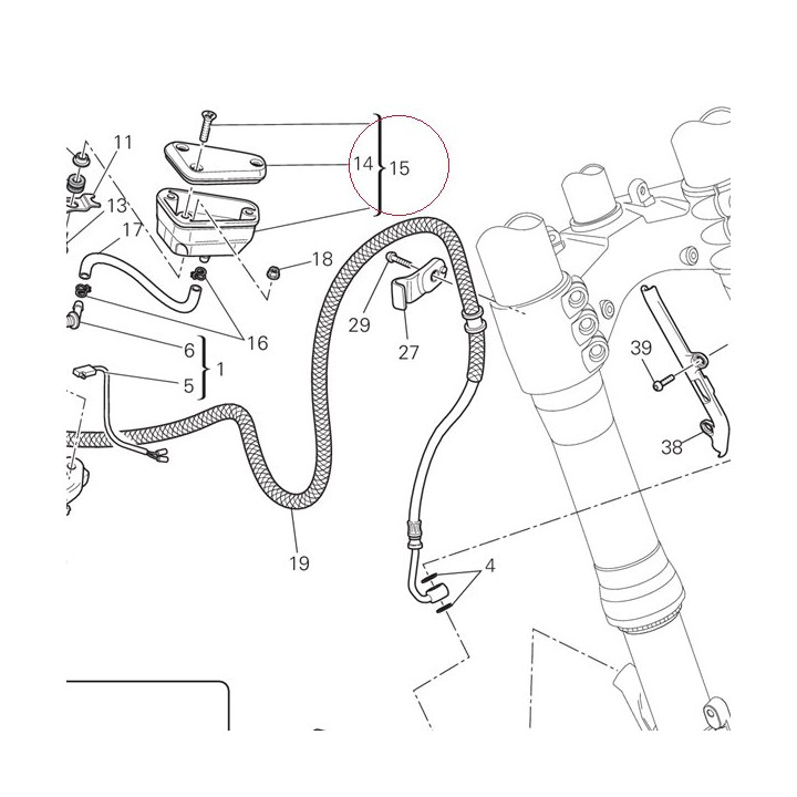 Reservoir, brake fluid 58540111A