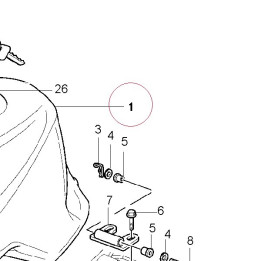 Fuel tank, red 58610291BA