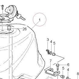 Fuel tank matt gray 58610291DB