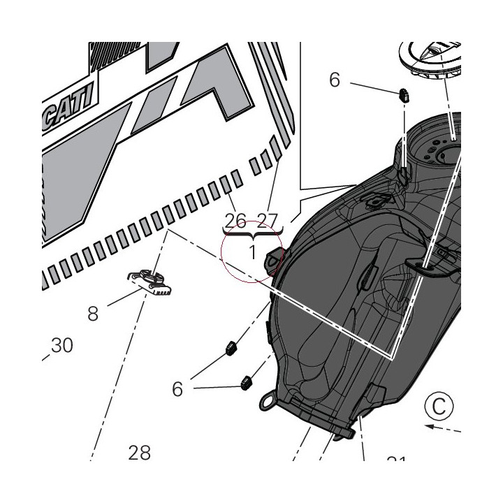 Fuel tank 58613091FB