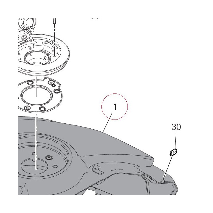 Serbatoio carburante alluminio 58613161AB