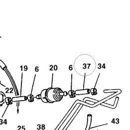 Filter/fuel tank outlet pipe 59010331A