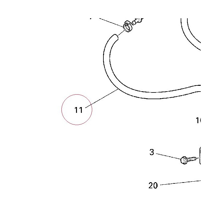 Fuel pipe 7x13x185 59011111A