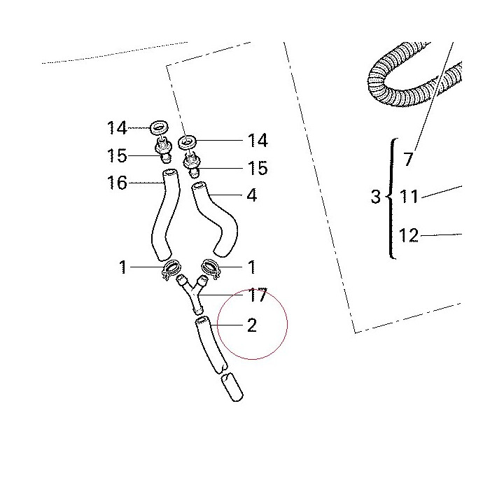 Breather pipe 59011361A